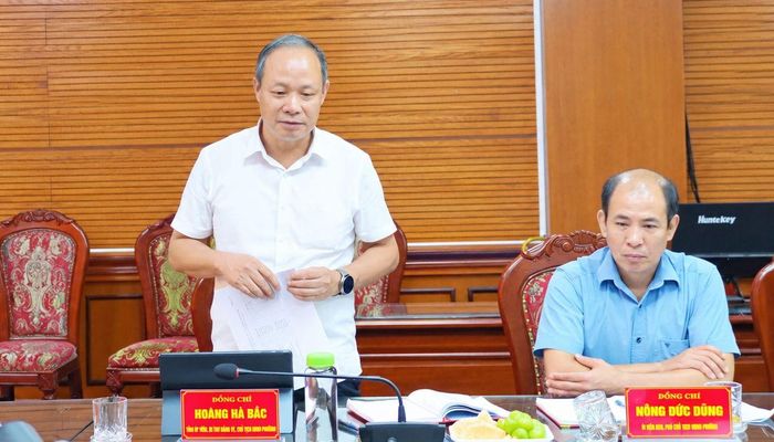 Lãnh đạo phường Bắc Kạn báo cáo với Đoàn giám sát.