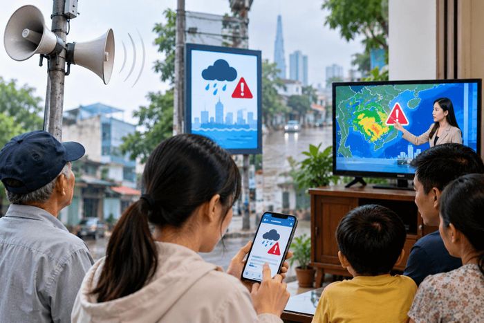 Thông tin cảnh báo kịp thời, đúng khu vực giúp người dân chủ động phòng tránh nguy cơ ngập lụt