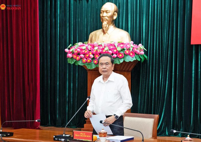 Chủ tịch Quốc hội Trần Thanh Mẫn phát biểu tại hội nghị