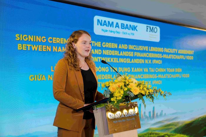Bà Hanna Pors – Phó Tổng Lãnh sự Vương quốc Hà Lan tại Tp.HCM phát biểu.