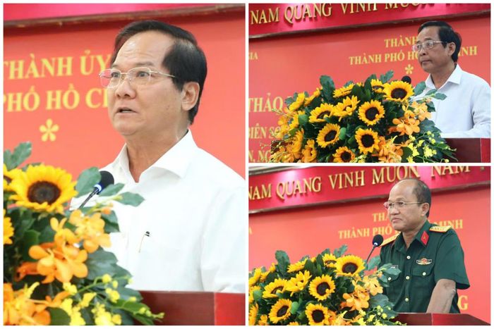 Các đại biểu phát biểu tham luận tại hội thảo.