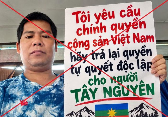 Những hình ảnh mang tính chất lôi kéo, xúi giục, kích động người dân của Ksor Non.