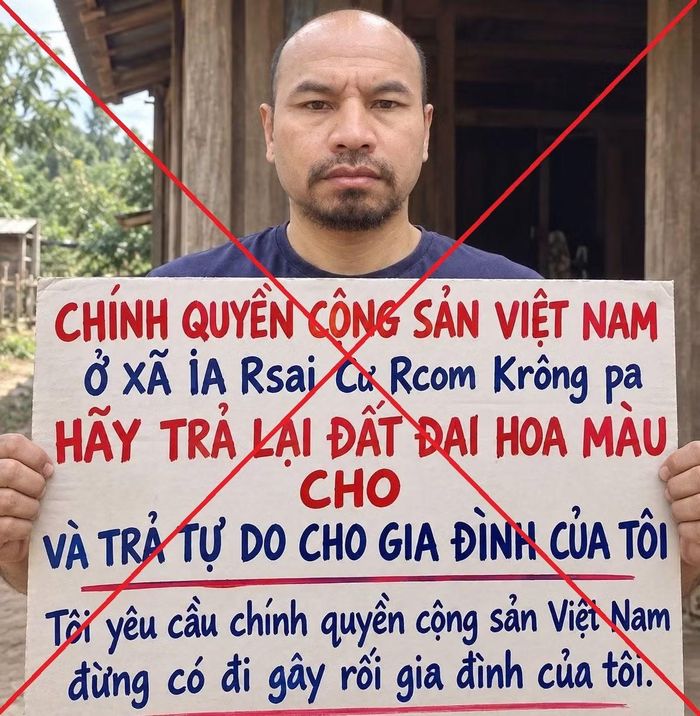 Lợi dụng công nghệ AI, Ksor Non đã tạo ra những hình ảnh nhằm mục đích chống đối chính quyền Việt Nam.