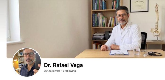 Bác sĩ Rafael Vega là một trong những cái tên được sử dụng do AI tạo ra để giả danh bác sĩ.