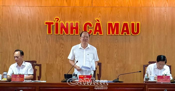 Bí thư Tỉnh uỷ Nguyễn Hồ Hải phát biểu chỉ đạo tại cuộc họp.