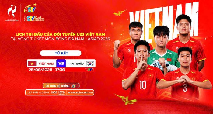 Lịch thi đấu của đội tuyển U23 Việt Nam. Ảnh: SCTV