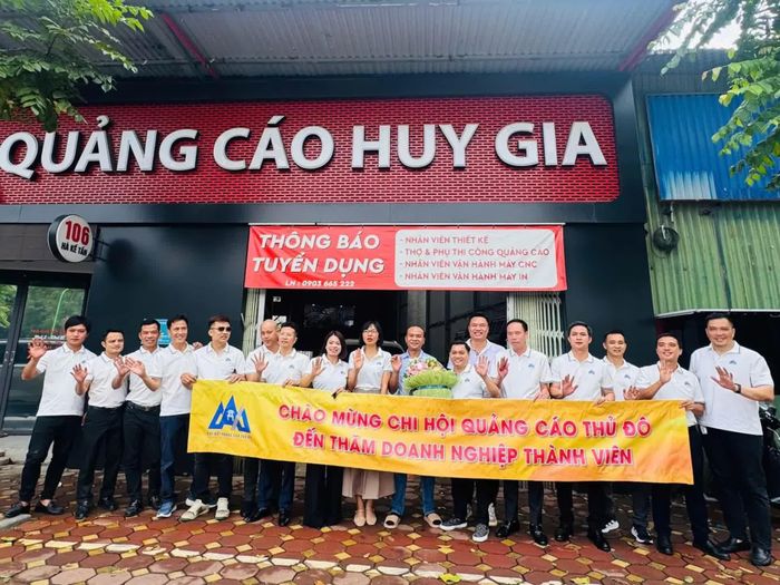 Đoàn CAA tham quan hoạt động sản xuất tại Công ty Cổ phần Truyền thông Huy Gia