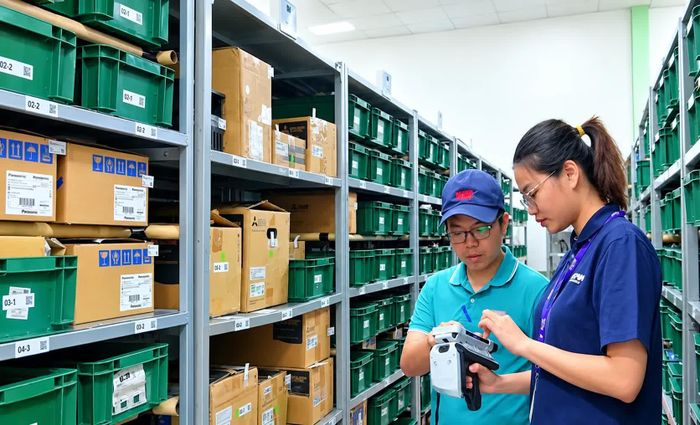 Sato đào tạo tại kho Nichirin.