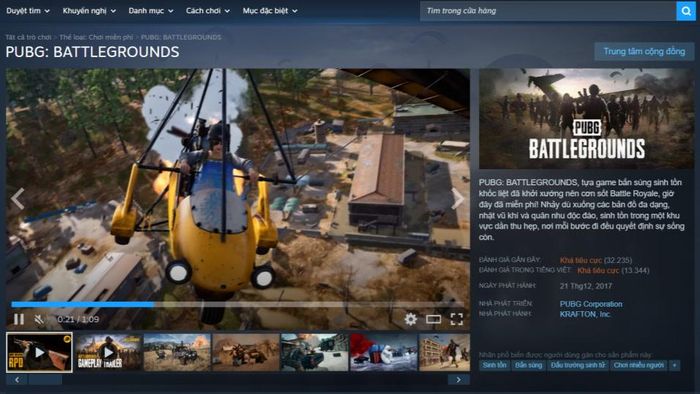 PUBG nhận hơn 23.000 lượt đánh giá tiêu cực trong 7 ngày gần nhất. Ảnh: STEAM.