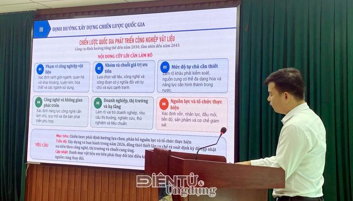 Ông Nguyễn Ngọc Thành, Phó Cục trưởng Cục Công nghiệp, Bộ Công Thương chia sẻ tại Hội thảo. Ảnh HC