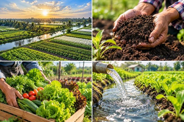 Vùng canh tác hữu cơ phải đáp ứng các yêu cầu về đất, nước và môi trường không khí. Ảnh: Minh họa