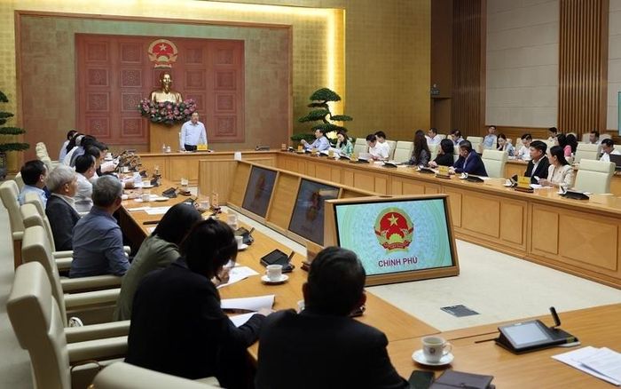 Cuộc làm việc của Ủy viên Bộ Chính trị, Phó Thủ tướng Thường trực Chính phủ Phạm Gia Túc với các hiệp hội, doanh nghiệp tiêu biểu ngành hàng nông, lâm, thủy sản. (Ảnh: chinhphu.vn/Phương Nguyên) 