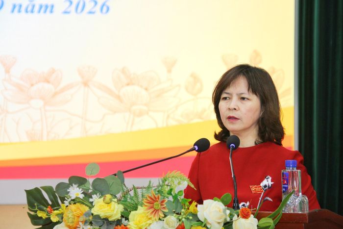 Bí thư Đảng ủy, Chủ tịch HĐND xã Thư Lâm Nguyễn Thị Thanh Tâm phát biểu kết luận. Ảnh: Cao Kỳ