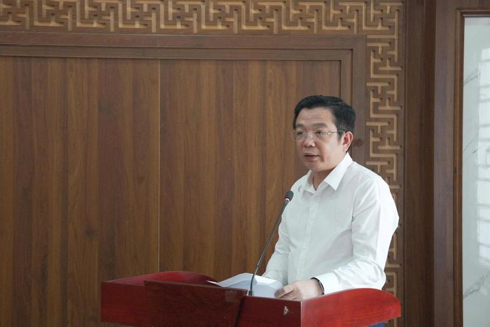 Bí thư Đảng uỷ xã Thiên Lộc Phạm Xuân Toàn phát biểu kết luận hội nghị. Ảnh: PV