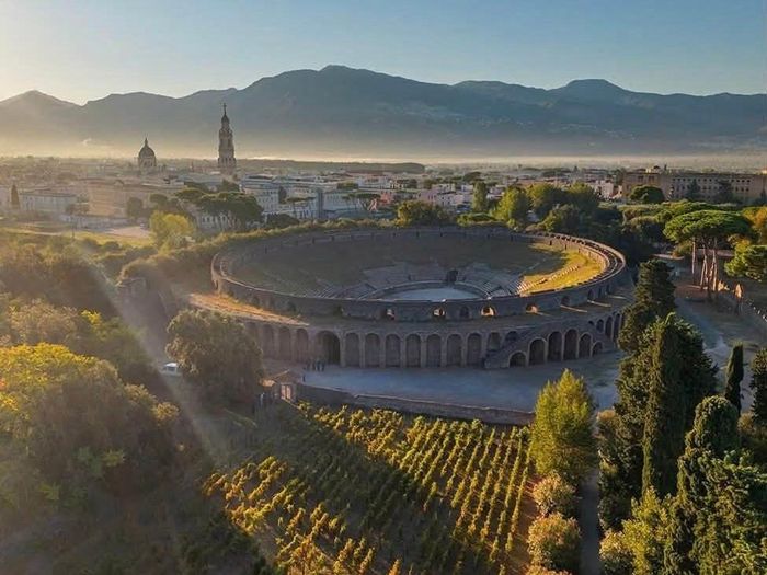 Khu vực đấu trường, nơi các võ sĩ La Mã cổ đại chiến đấu. Ảnh: Pompeii Archaeological Park