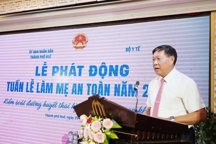 Thứ trưởng Bộ Y tế Đỗ Xuân Tuyên phát biểu tại Lễ phát động.