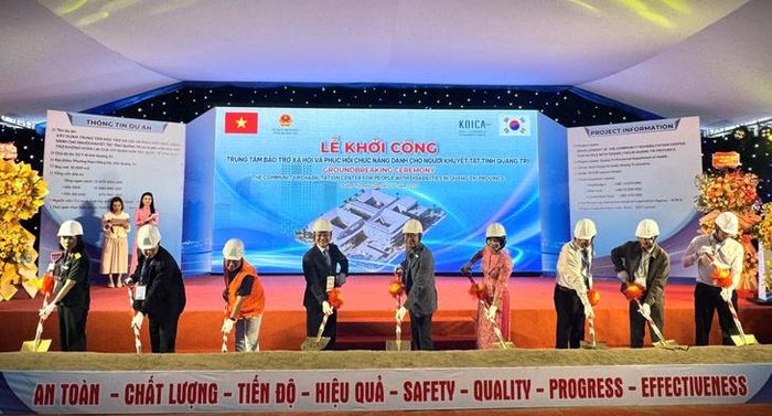 Dự án Trung tâm Bảo trợ xã hội và Phục hồi chức năng dành cho người khuyết tật tỉnh Quảng Trị được khởi công từ tháng 10/2025. Ảnh: Mai Linh.