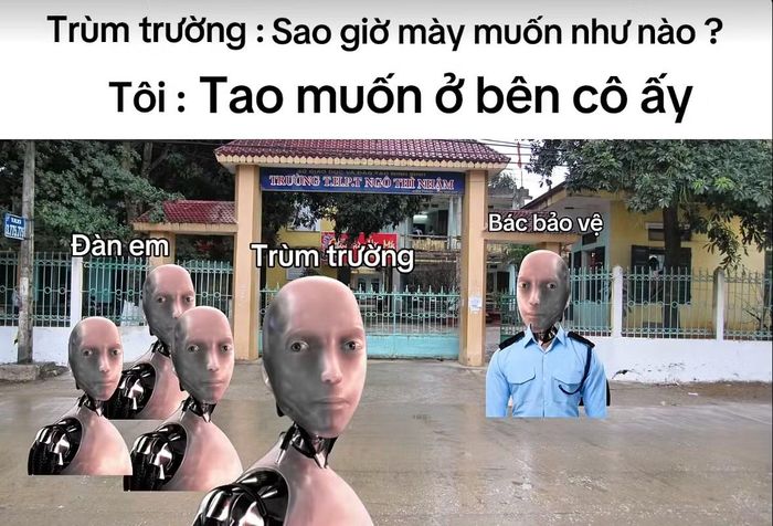 Người máy "nhìn chằm chằm" tạo nên trào lưu hài hước.