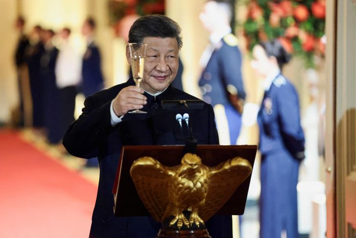  Chủ tịch Trung Quốc Tập Cận Bình tại quốc yến ngày 24/9. Ảnh: Reuters. 