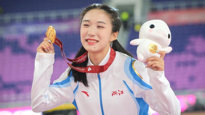 Chen Yujie giành HCV 100m nữ tại Đại hội Thể thao toàn quốc lần thứ 15 tại Quảng Đông, Trung Quốc, ngày 17/11/2025. Ảnh: VCG.