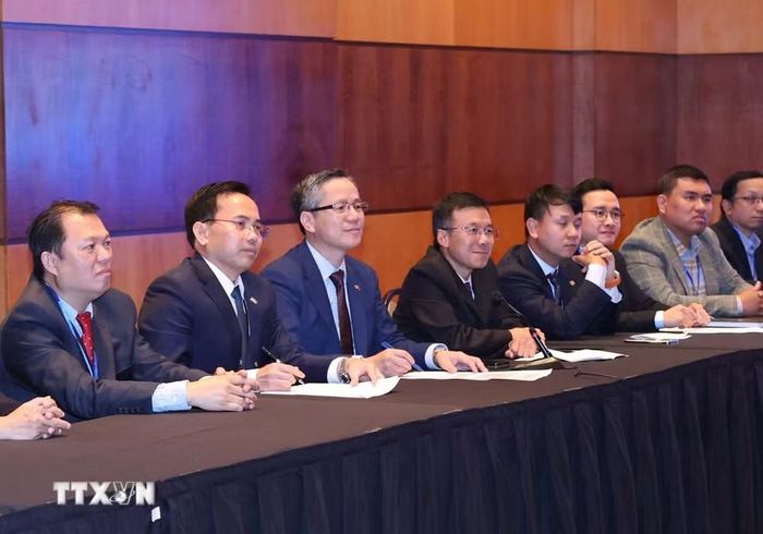 Các đại biểu tham dự buổi gặp mặt. Ảnh: Thống Nhất – TTXVN