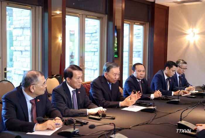 Tổng Bí thư, Chủ tịch nước Tô Lâm tiếp Giáo sư Graham Carr, Hiệu trưởng Trường đại học Concordia. (Ảnh: Thống Nhất/TTXVN)