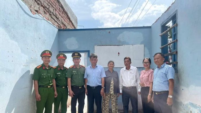 Căn nhà khởi công. (ẢNH: MINH TRÂM)