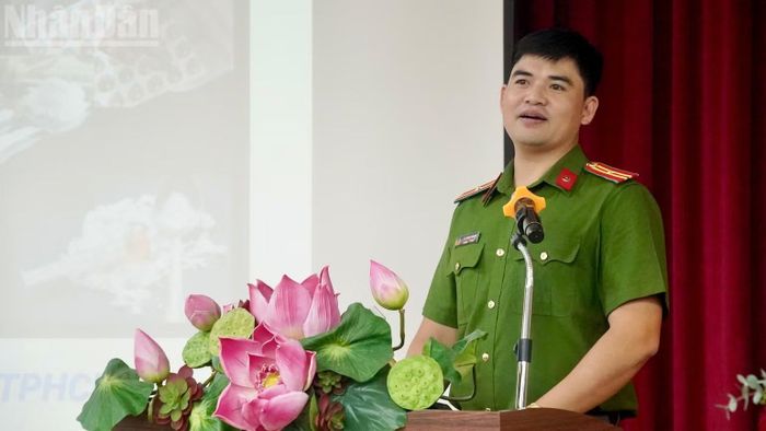Thiếu tá Vũ Đình Thinh, Phòng Cảnh sát điều tra tội phạm về ma túy, Công an Thành phố Hồ Chí Minh cung cấp thông tin liên quan tội phạm ma túy.