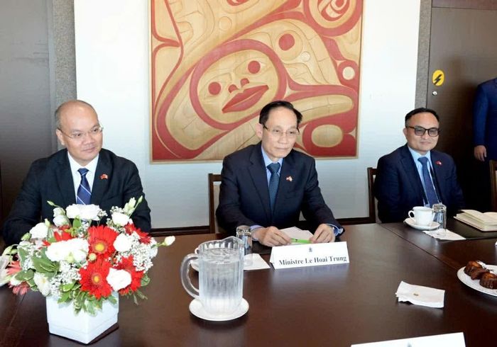  Bộ trưởng Lê Hoài Trung khẳng định việc hai nước nâng cấp quan hệ lên Đối tác chiến lược là dấu mốc quan trọng. (Ảnh: Bảo Chi) 