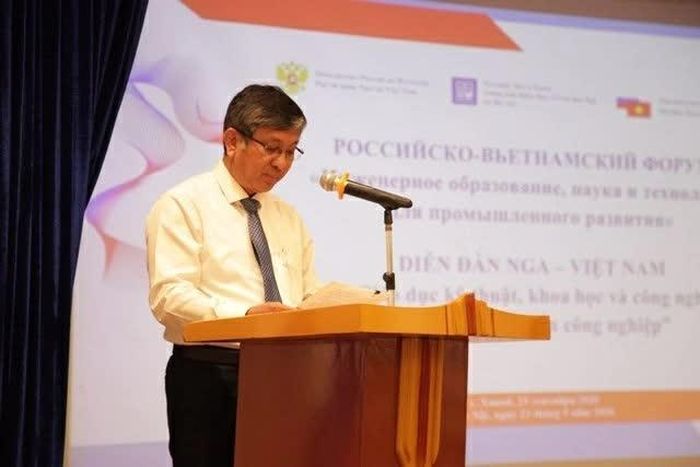 Thứ trưởng Bộ Khoa học và Công nghệ Việt Nam PGS. TS Trần Trung Tính phát biểu tại Diễn đàn. (Ảnh: Hoàng Anh)