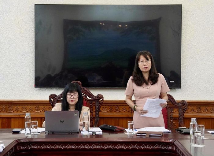 Vụ trưởng Vụ Tổ chức cán bộ Phan Thị Hồng Hà phát biểu