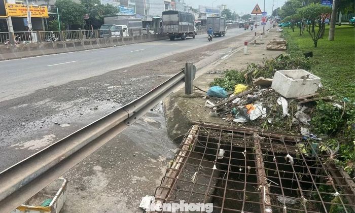 Khu vực quốc lộ 1 đoạn qua Bệnh viện Nhi Đồng Nai dù có hệ thống thoát nước nhưng tình trạng ngập vẫn tái diễn khi mưa lớn.