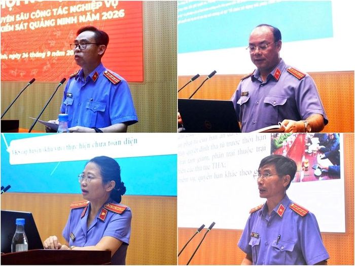  Các Trưởng phòng, Phó trưởng phòng nghiệp vụ trình bày nội dung tập huấn.