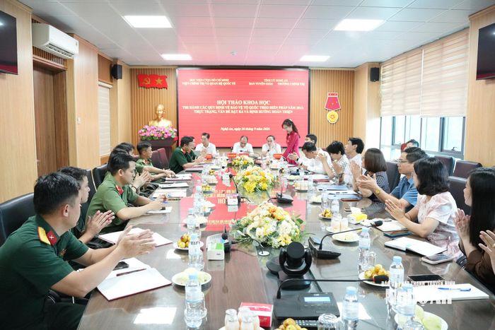 Toàn cảnh Hội thảo khoa học tổ chức chiều 26/9 tại Ban Tuyên giáo Tỉnh ủy. Ảnh: Nguyễn Toàn