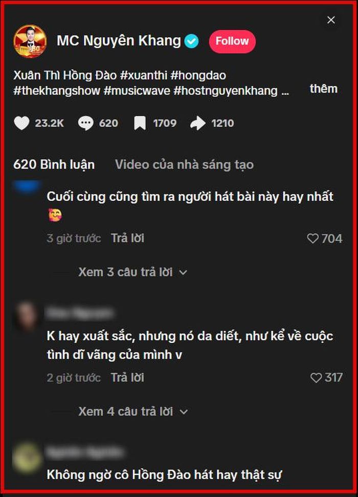 Cư dân mạng không ngớt lời khen ngợi khi nghe Hồng Đào thể hiện Xuân thì.