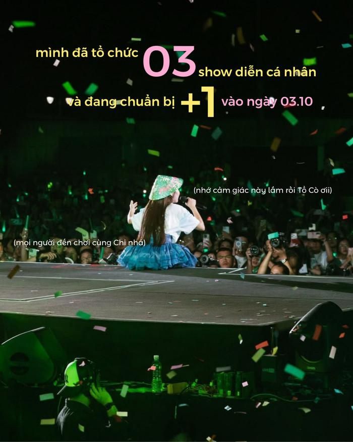 Nữ ca sĩ tổ chức 3 show diễn và sắp tới là thêm 1 show diễn, được khán giả ủng hộ.