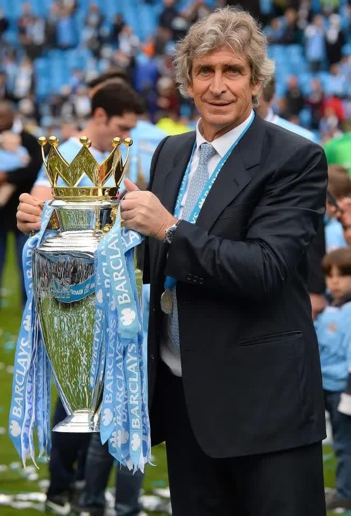 Manuel Pellegrini đã giành chức vô địch mùa giải 2013/14 với tư cách huấn luyện viên của Man City. Ảnh: AFP
