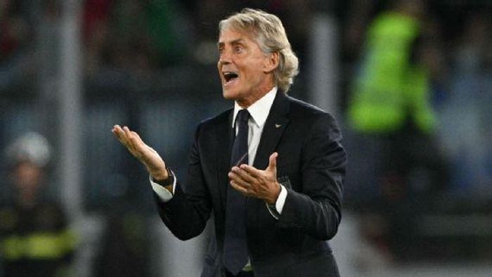 Trận đấu đầu tiên của Roberto Mancini trên cương vị huấn luyện viên trưởng đội tuyển Ý đã kết thúc bằng thất bại trước Bỉ. Ảnh: Andreas SOLARO / AFP/Getty Images