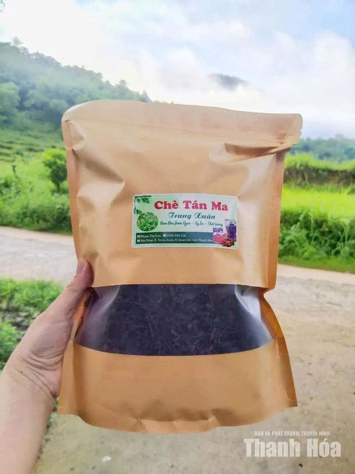 Nhờ có máy hút chân không, sản phẩm chè tán ma đã được bảo quản cẩn thận và chuyên nghiệp hơn.