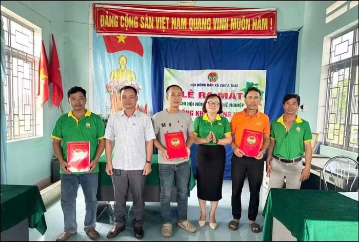 Ra mắt Chi hội nông dân nghề nghiệp trồng khoai lang Nhật thôn Hải Yên. Ảnh: ĐVCC