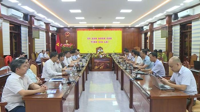 Quang cảnh hội nghị tại điểm cầu Gia Lai. Ảnh: Hoàng Vũ 
