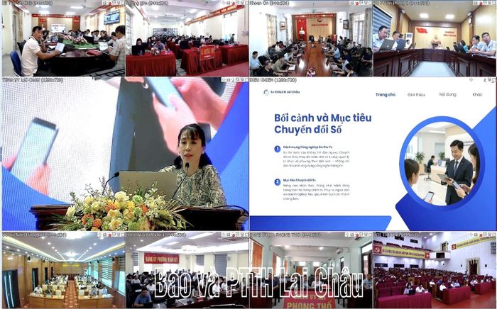 Buổi tập huấn được tổ chức trực tuyến đến các xã, phường trên địa bàn tỉnh.