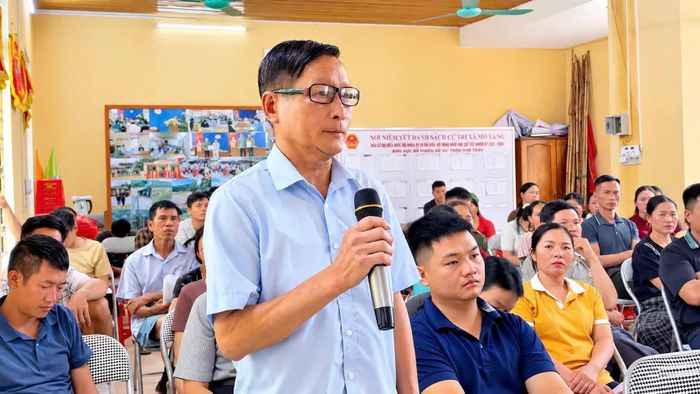 Đại diện người dân phát biểu tại hội nghị.