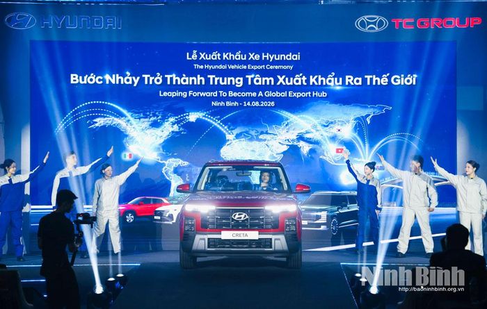 Mẫu xe Huyndai Creta tại Lễ xuất khẩu xe Huyndai.