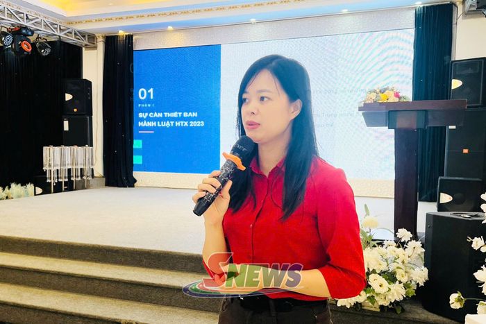 Giảng viên truyền đạt các nội dung tại lớp tập huấn