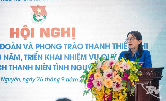 Bí thư Tỉnh đoàn phát biểu tại Hội nghị.