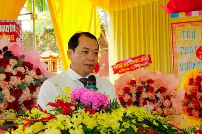 Phó Chủ tịch Ủy ban MTTQVN xã Hà Nha Đào Đình Tuấn phát biểu