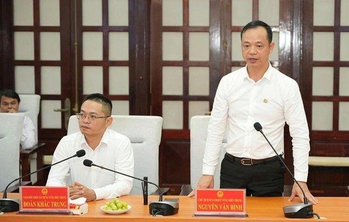 Ông Nguyễn Văn Bình, Chủ tịch Sun Group Vùng Miền Trung phát biểu tại buổi làm việc.