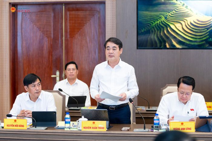 Phó Chủ nhiệm Ủy ban Kiểm tra Trung ương Nghiêm Xuân Thành, thành viên Ban Chỉ đạo phát biểu