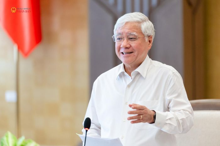 Phó Bí thư Thường trực Đảng ủy Quốc hội, Phó Chủ tịch Thường trực Quốc hội Đỗ Văn Chiến - Trưởng Ban Chỉ đạo Đề án “Tăng cường vai trò lãnh đạo của Đảng đối với giám sát của Quốc hội, HĐND” phát biểu tại cuộc làm việc